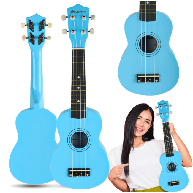 Ukulele soprano, blu