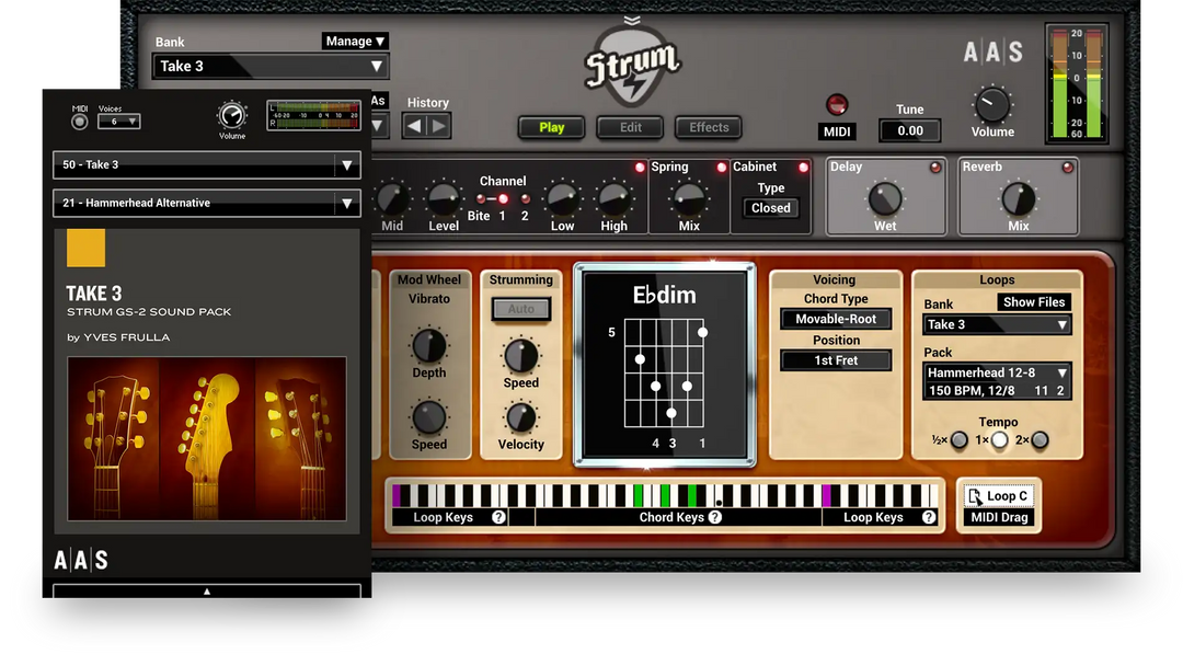 Strum GS-2 Acustica Elettrica + SoundPacks