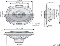 Pioneer TS-A6961F 4-vie Sistema coassiale (450W, 6"x9")