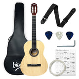 V-Tone CG TWO NT Chitarre classica 4/4 Set di partenza in finitura naturale con custodia e accessori