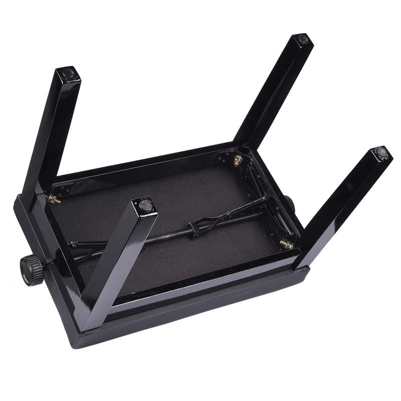 Panchina per pianoforte con similpelle nera