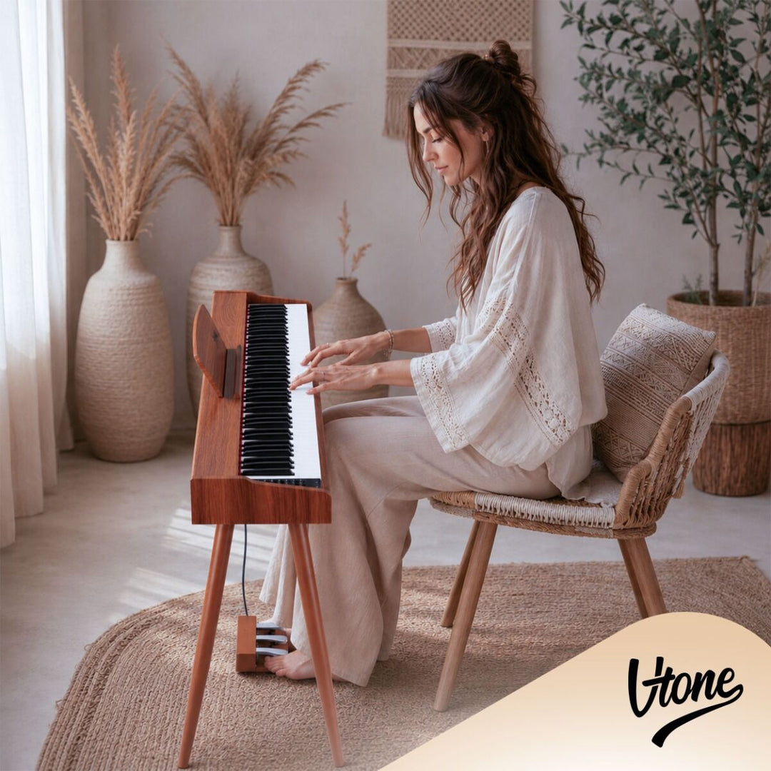 V-TONE BL-130 Pianoforte Elettrico (Legno scuro)