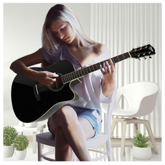 V-TONE VEAG1 CE BK chitarra elettroacustica 4/4 dreadnought cutaway nera