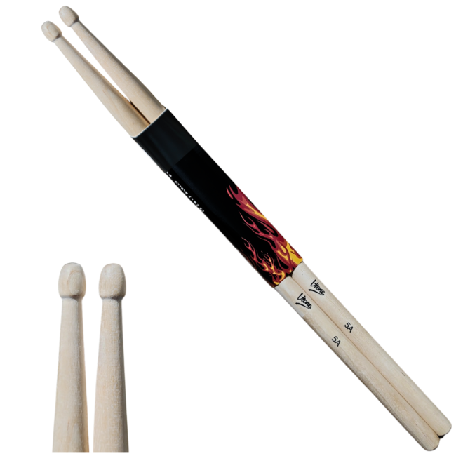 V-Tone DS-5A trommestikker i ahorn – natur, letvægt (2 stk.)