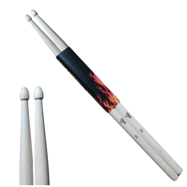 V-Tone DS-5B bacchette per batteria in acero – naturali, leggere (2 pezzi)