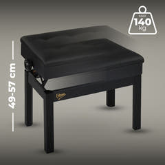 Panca per pianoforte V-TONE PB2 BK – Regolabile 49–57 cm
