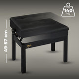 Panca per pianoforte V-TONE PB2 BK – Regolabile 49–57 cm
