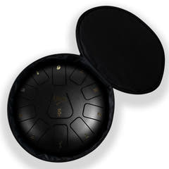 Tongue Drum 8" Nero incl. accessori (11 toni)