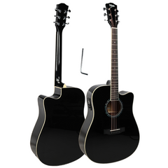 V-TONE VEAG1 CE BK chitarra elettroacustica 4/4 dreadnought cutaway nera