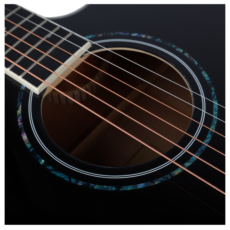 V-TONE VEAG1 CE BK elektro-akustisk guitar 4/4 dreadnought cutaway sort