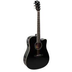 V-TONE VEAG1 CE BK chitarra elettroacustica 4/4 dreadnought cutaway nera
