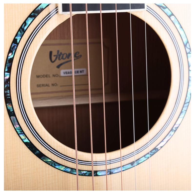 V-TONE VEAG1 CE NT Elektroakustisk Guitar 4/4 Dreadnought Cutaway – Natur