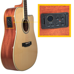 V-TONE VEAG1 CE NT Chitarre elettroacustica 4/4 Dreadnought Cutaway – Naturale