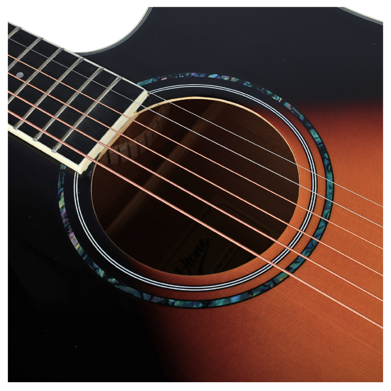 V-TONE VEAG1 CE VS elektro-akustisk guitar 4/4 dreadnought cutaway sunburst