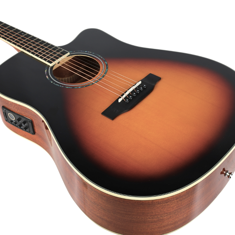 V-TONE VEAG1 CE VS elektro-akustisk guitar 4/4 dreadnought cutaway sunburst