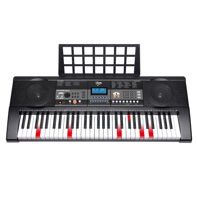 V-TONE VK-500 61L Tastiere – 61 tasti con funzione di apprendimento LED per bambini e principianti