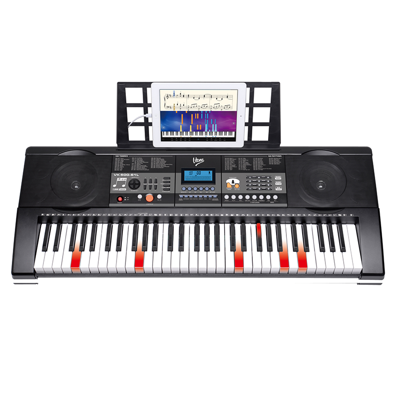 V-TONE VK-500 61L Tastiere – 61 tasti con funzione di apprendimento LED per bambini e principianti