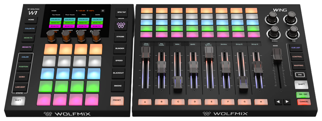 Wolfmix WING – Console per illuminazione DMX professionale e ampliamento W1