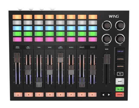 Wolfmix WING – Console per illuminazione DMX professionale e ampliamento W1
