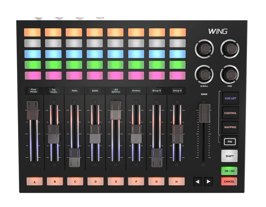 Wolfmix WING – Console per illuminazione DMX professionale e ampliamento W1