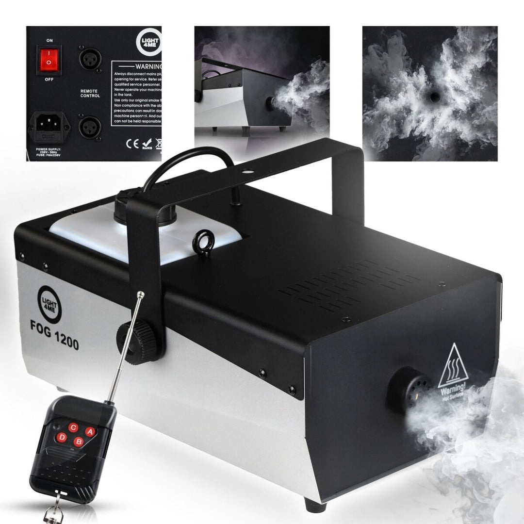 Light4Me Fog 1200 V2 Macchina del Fumo 1200W con telecomando wireless e DMX