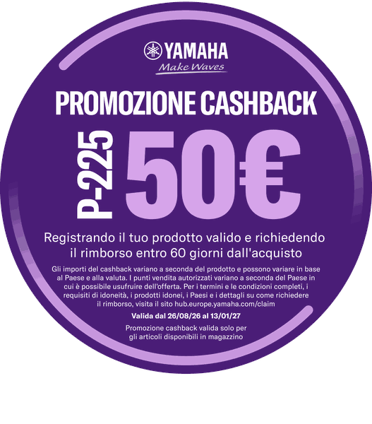 Cashback Yamaha: ricevi 50 € – scopri come